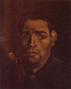 Vincent Van Gogh Head of a Young Peasant with Pipe (nn04) oil on canvas